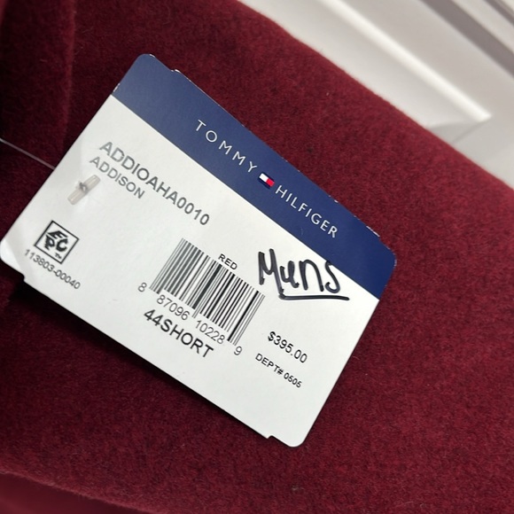 Tommy Hilfiger Addison Wool-Blend Trim Fit Overcoat in Red, Size 44 Short - Picture 9 of 13
